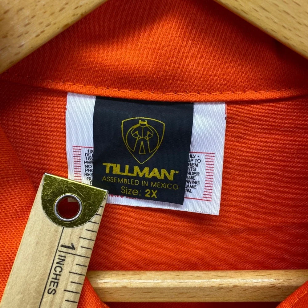 Tillman 6230D Welding Jacket Mens 2XL Orange Flame Retardant Cotton FR7A New